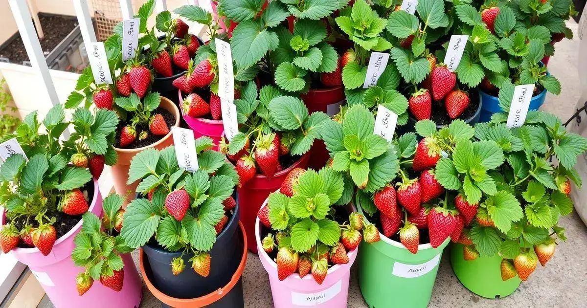 Melhores variedades de morangos para cultivo em vasos